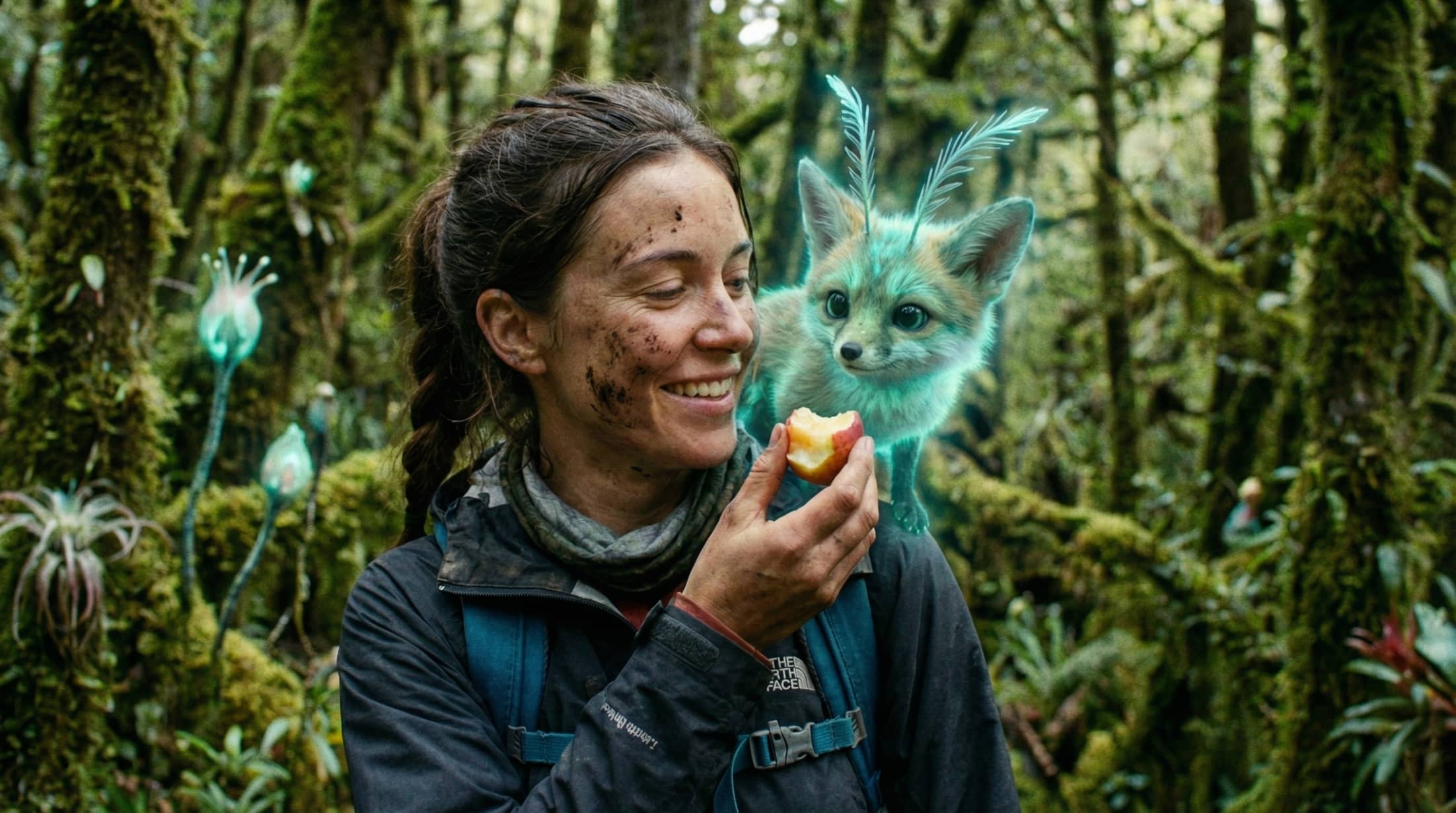 Otherworldly companions set against a moody, cosmic backdrop