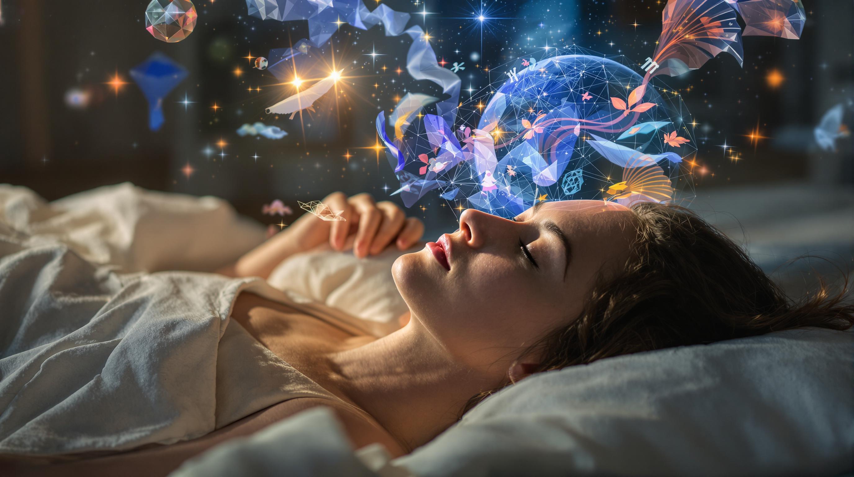 A woman visualizing her dream