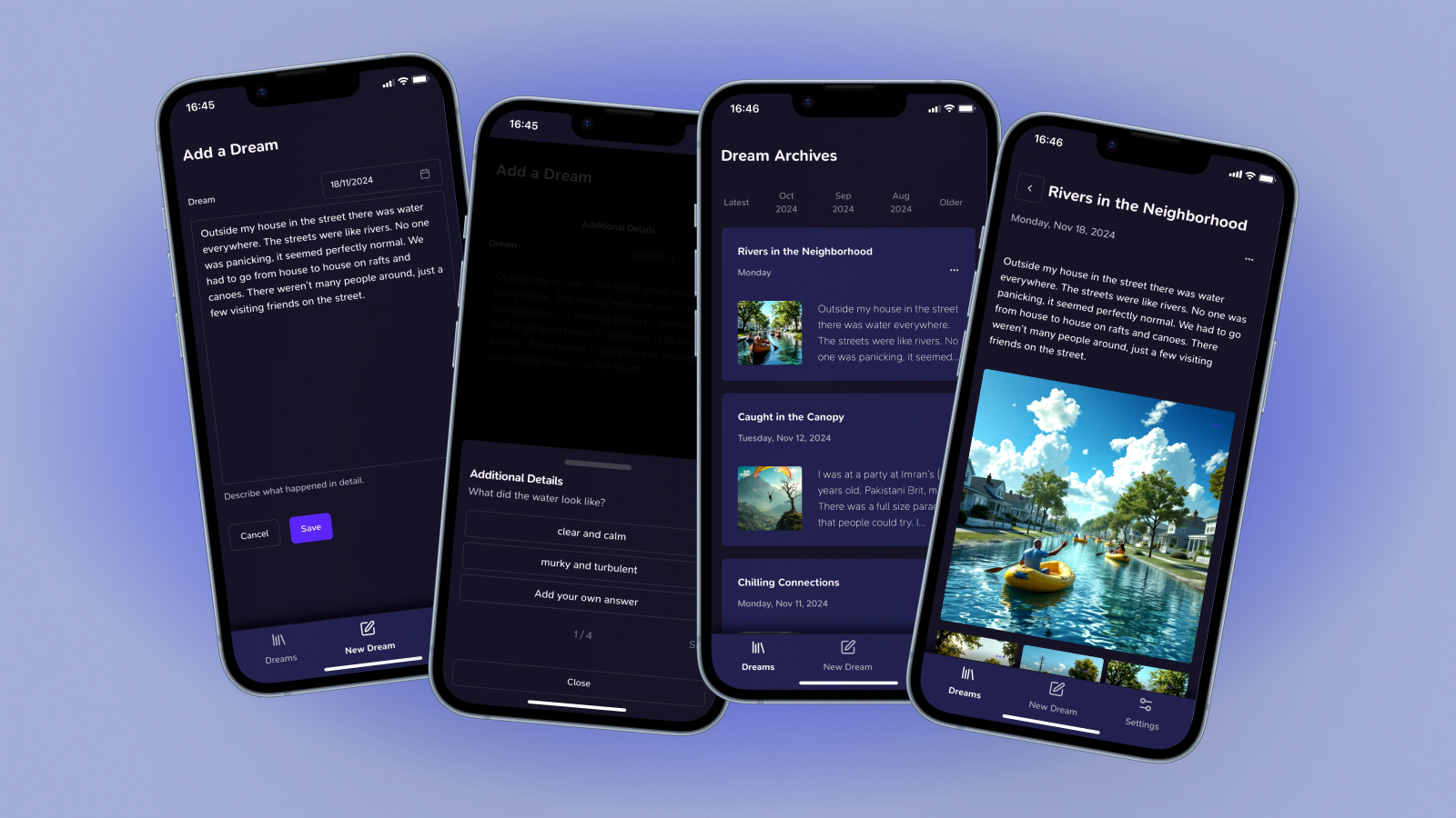 Modern online dream journal interface showcasing essential features for digital dream recording